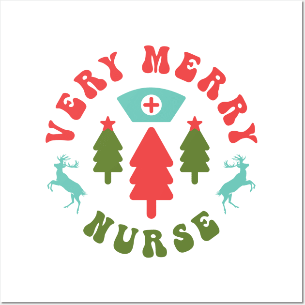 Very merry nurse Wall Art by MZeeDesigns